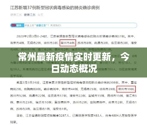 常州最新疫情實(shí)時(shí)更新，今日動(dòng)態(tài)概況