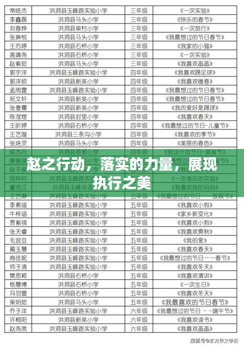 趙之行動，落實的力量，展現執(zhí)行之美