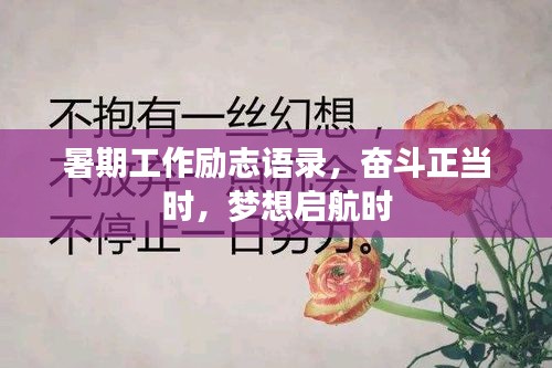 暑期工作勵(lì)志語(yǔ)錄，奮斗正當(dāng)時(shí)，夢(mèng)想啟航時(shí)